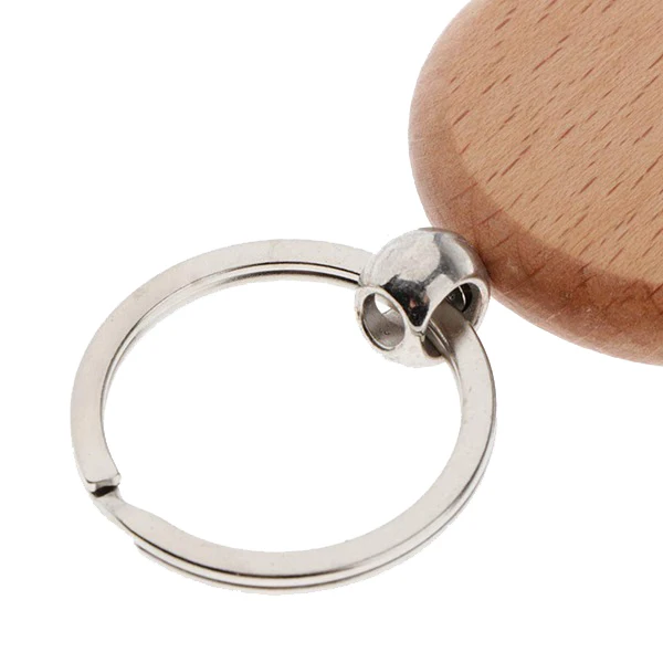 40 шт. пустые круглые деревянные брелки для ключей