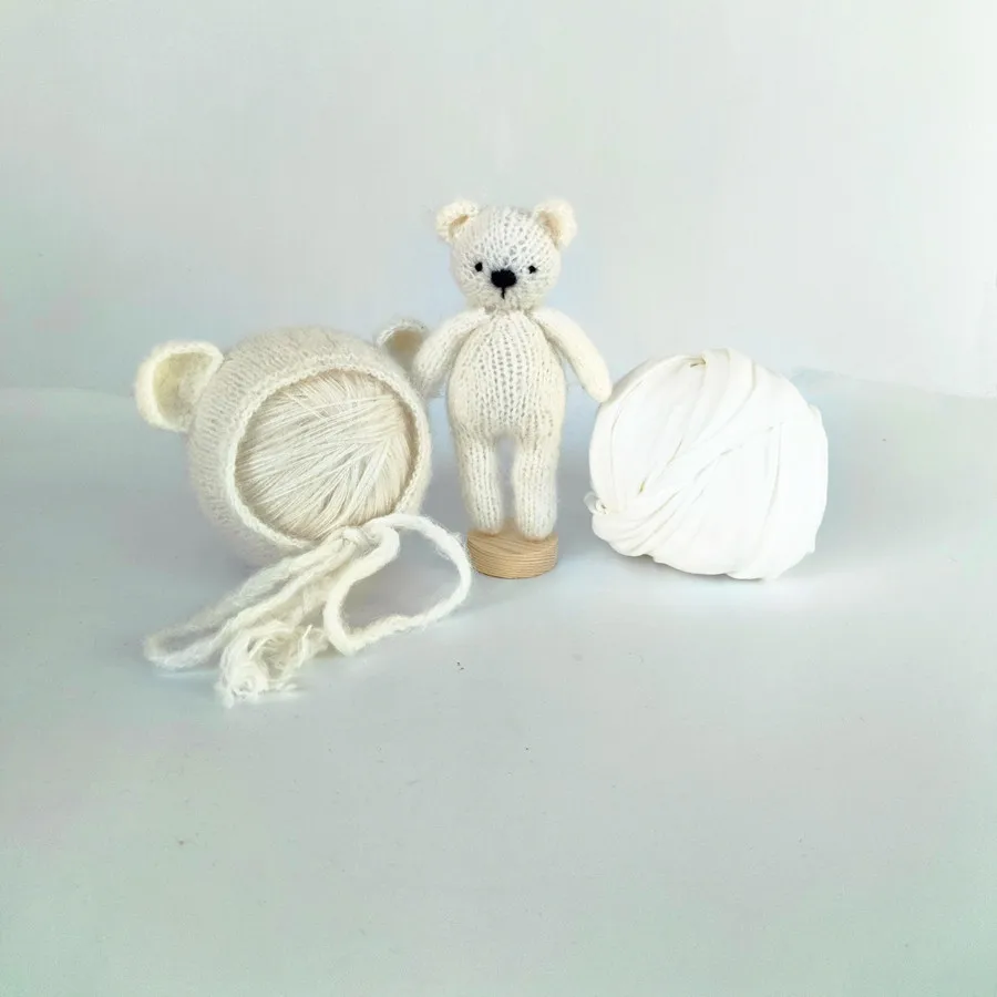 Набор кукол для новорожденных реквизит фотосъемки шапочки детский медведь