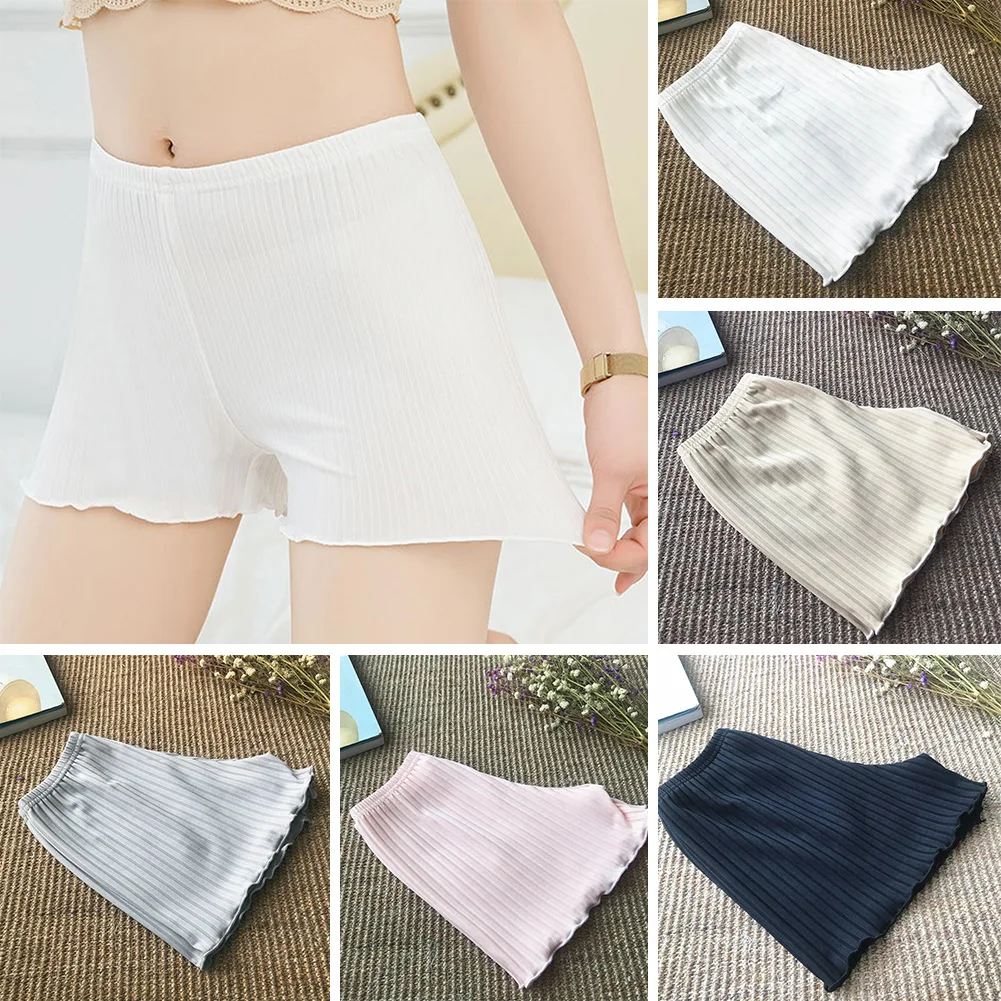 

Кружевные тонкие защитные брюки, женское нижнее белье, бесшовные Защитные шорты, женские свободные безопасные короткие брюки, женские одно...