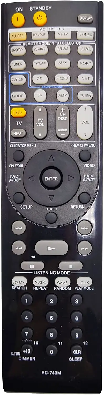 

Remote Control RC-743M for Integra DHC-40.1 DTR-40.1 AV Receivers