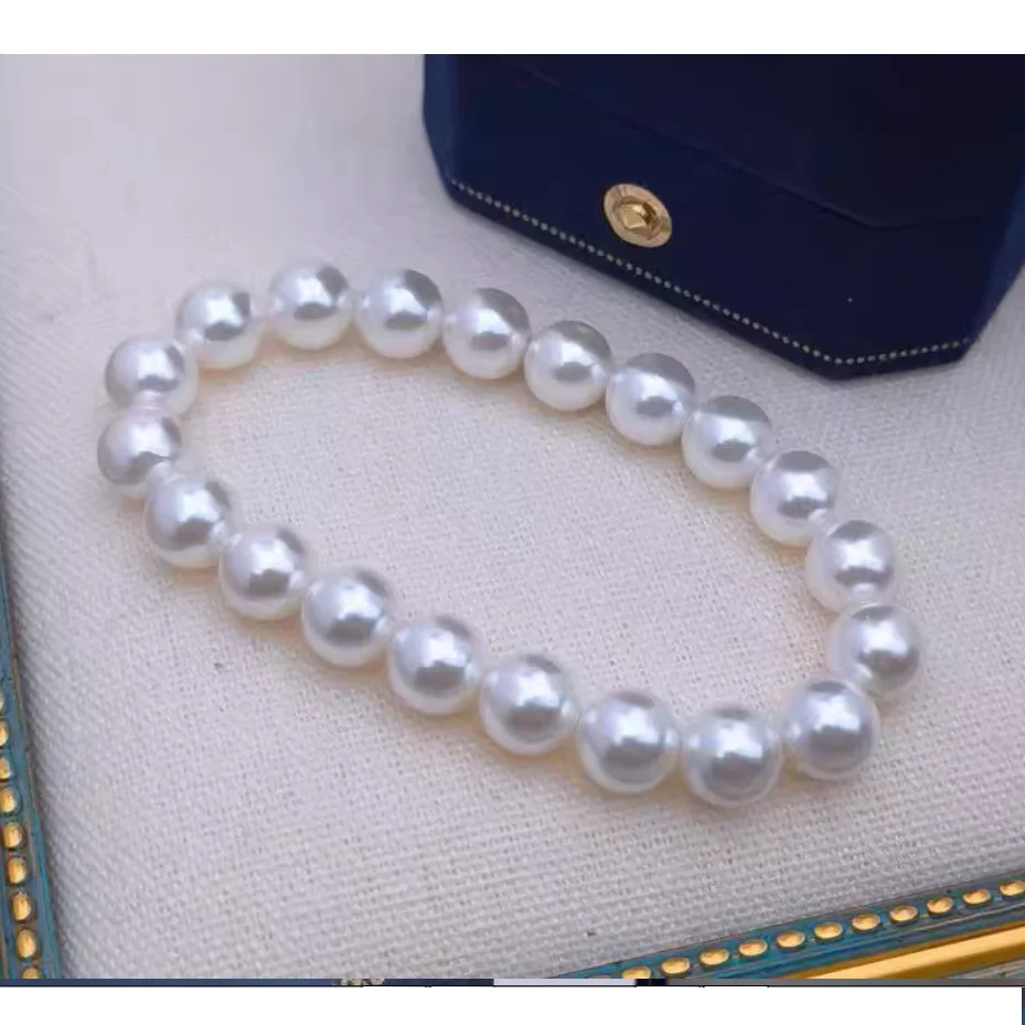 Браслеты Grace 11-12 мм с белым и фиолетовым жемчугом оригинальные свадебные подарки