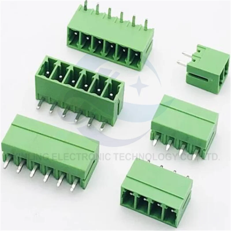 

10pcs 15EDGV/R-3.5mm plug-in PCB terminal small pitch straight bend/pin base connector 2P-24P