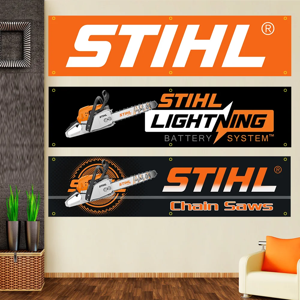 ZXBanner 60*240 STIHL оранжевые бензопилы инструменты флаг полиэстер Печатный Баннер для