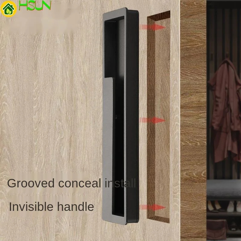 Современная простая Скрытая ручка для выдвижного ящика невидимая Матовая