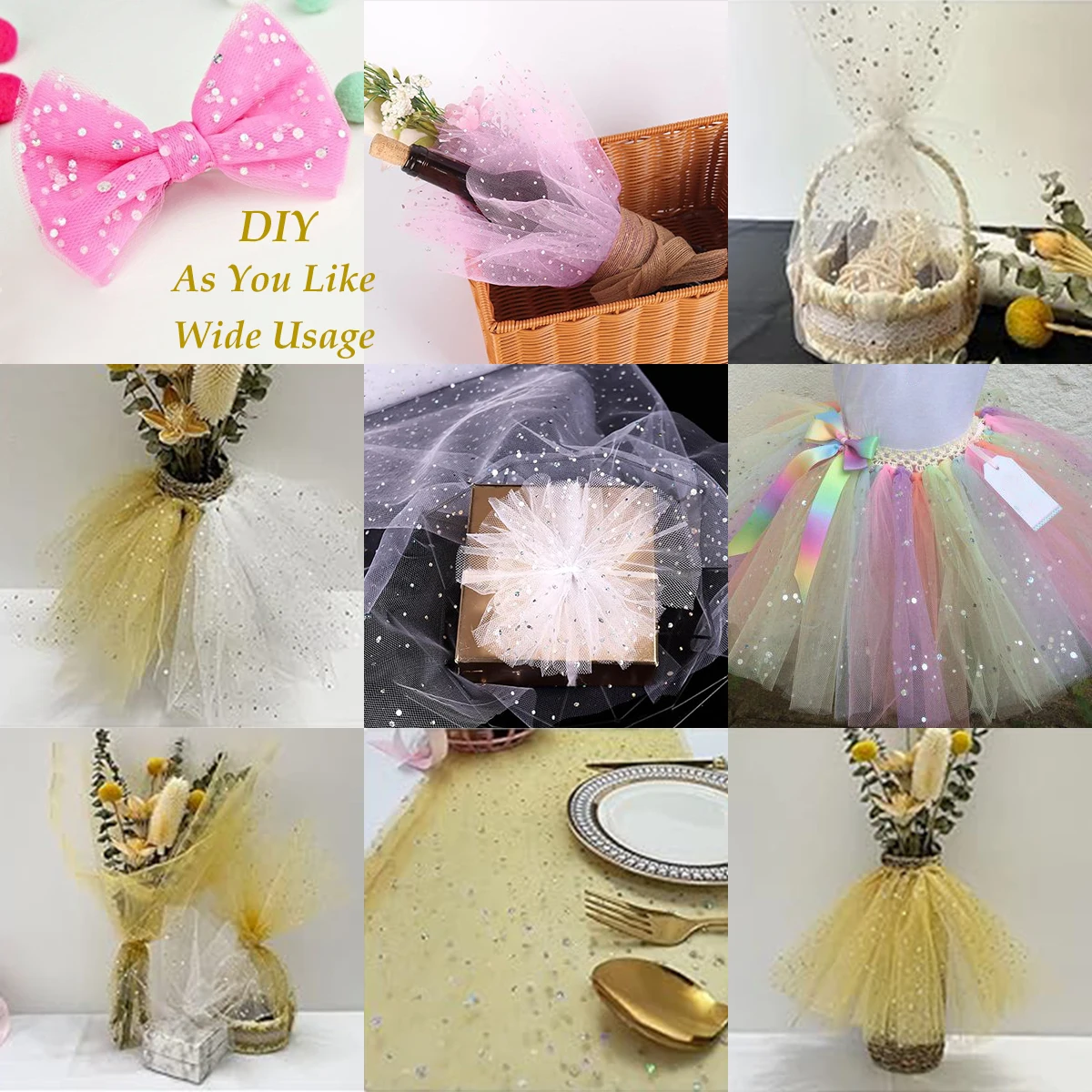 15 см 10 ярдов рождественская сетка тюль рулон лента для рождественской елки