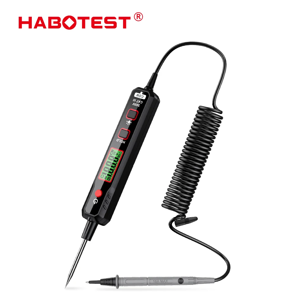 Фото Цифровой мультиметр HABOTEST HT86B, 12-300 В переменного/постоянного тока, цифровой детектор напряжения, инструменты электрика, мультиметр в форме р... №1