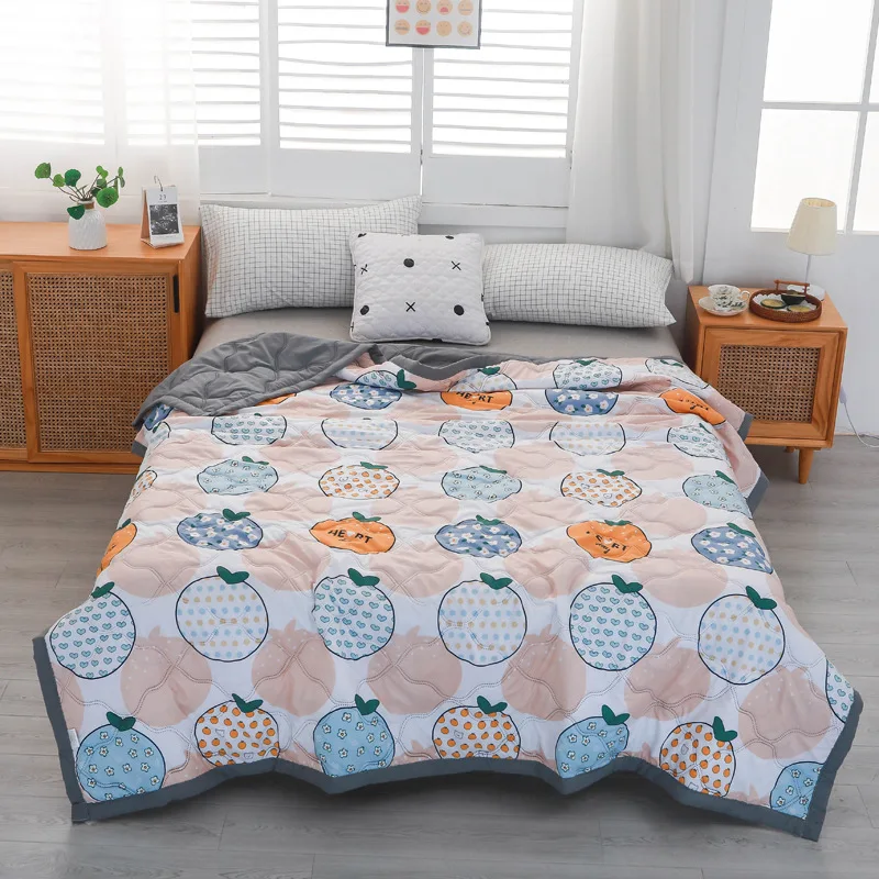 

Одеяло летнее из промытого хлопка, Крутое двухместное одеяло с тонким сердечником, простыня с воздушным кондиционированием, покрывало на кровать