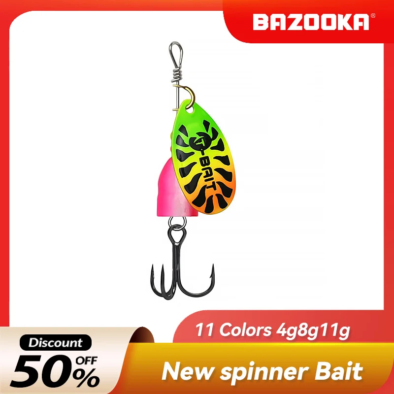 Базука 4 г/8 г/11 г рыболовная приманка спиннер ложка металлические блестки