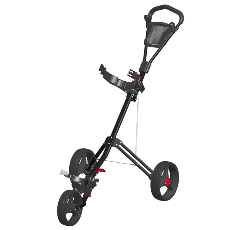 

Competitive price golf 3-wheel Slide lock system golf push trolley/cart trailers