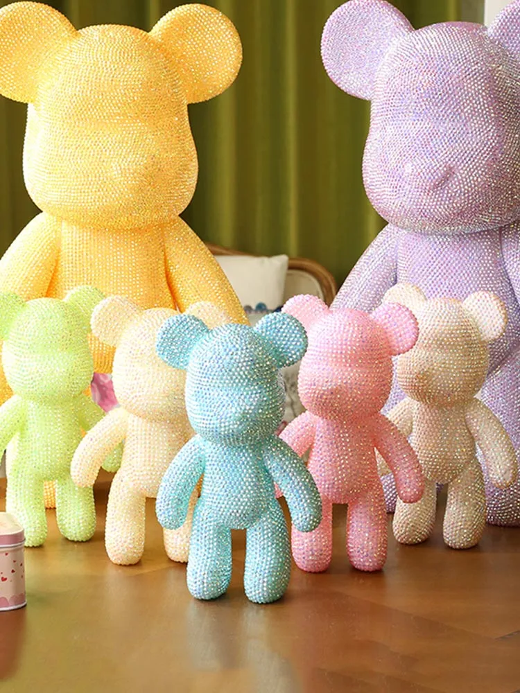

New 5D DIY Diamond Paining Christmas Gift Crystal Bear Doll Mosaic Embroidery Rhinestone Full Drill Gift for Girl Kid Home Decor