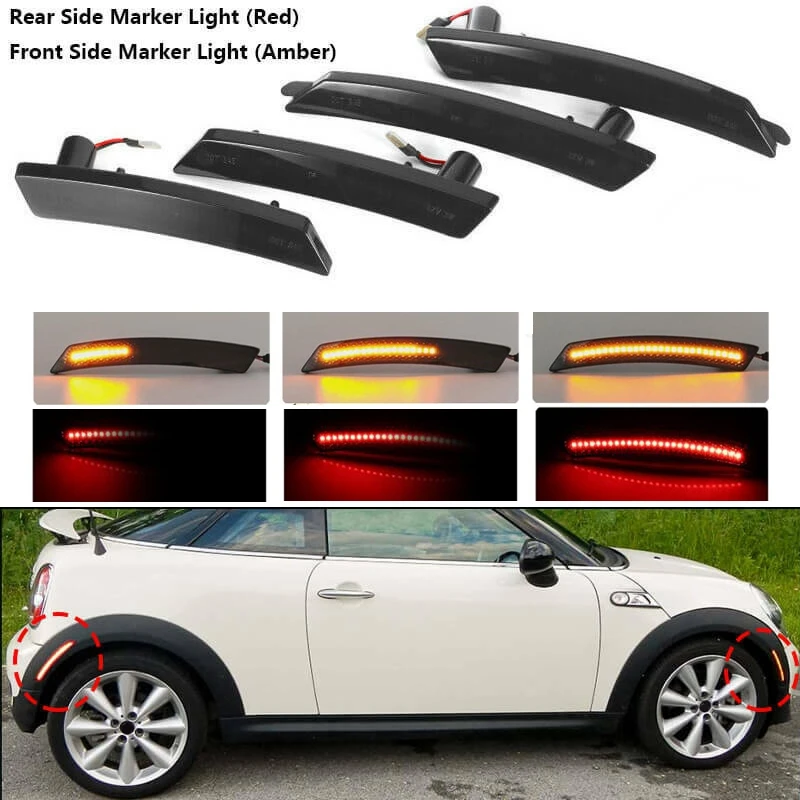 Боковые маркеры для автомобиля боковой индикатор передней лампы поворота Mini Cooper