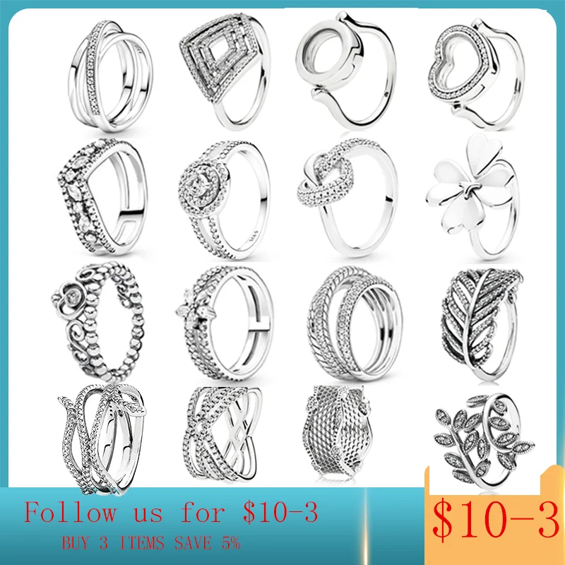 

R11 2021 Женская Серебристая серия колец, 925 пробы Tiger Luxus Schmuck