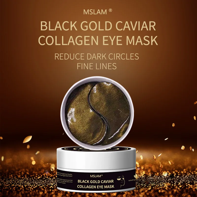 

Eye Mask Eye Care Black Caviar Eye Mask Sheet Mask Clear Mask Skin Care Dark Circle Remover Eye Pads Collagen