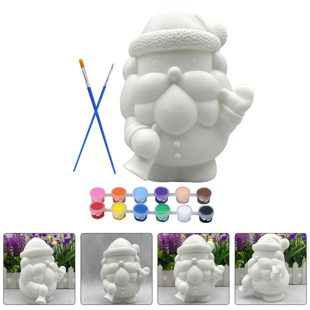 

Пустые виниловые украшения «сделай сам», статуя Санта Клауса, настольное украшение для детей