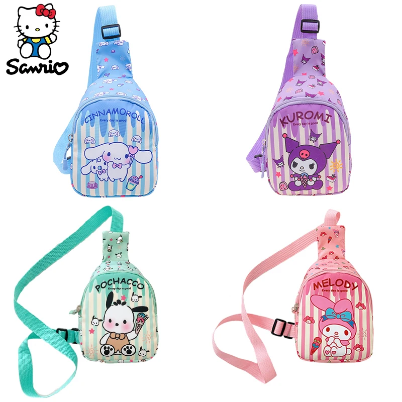 

Sanrio сумка Cinnamoroll нагрудная сумка через плечо Kuromi сумка Hello Kitty плечевой мессенджер мой Мелодия рюкзак для путешествий для детей