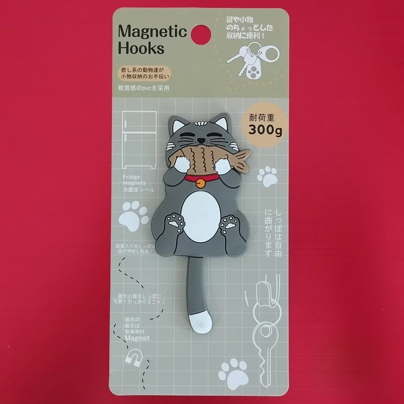 

Магнитный крючок силиконовый кот