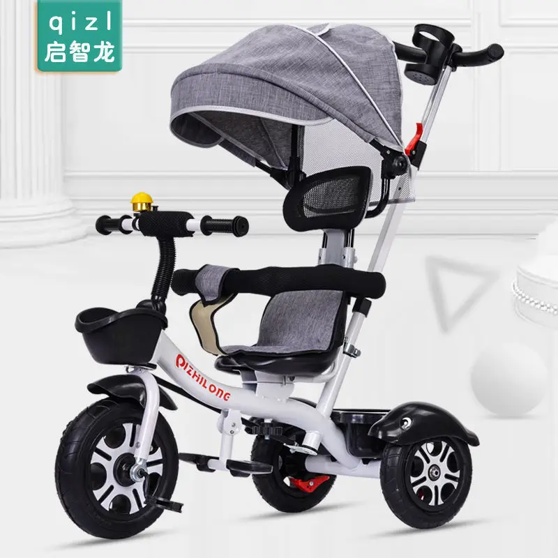 

Baby Tricycle Bike 4 in 1 Children Bicycle Stroller Trolley Three 3 Wheels Baby Carriage Child Pram Buggy Pushchair 6 M~6 Y