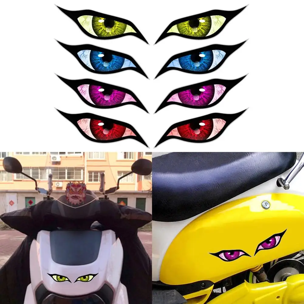 

1 Pair D-2261 Car Stickers Eye Decoration Decal Occlusion Scratch Rearview Mirror Windshield Anime Decals dropshipping
