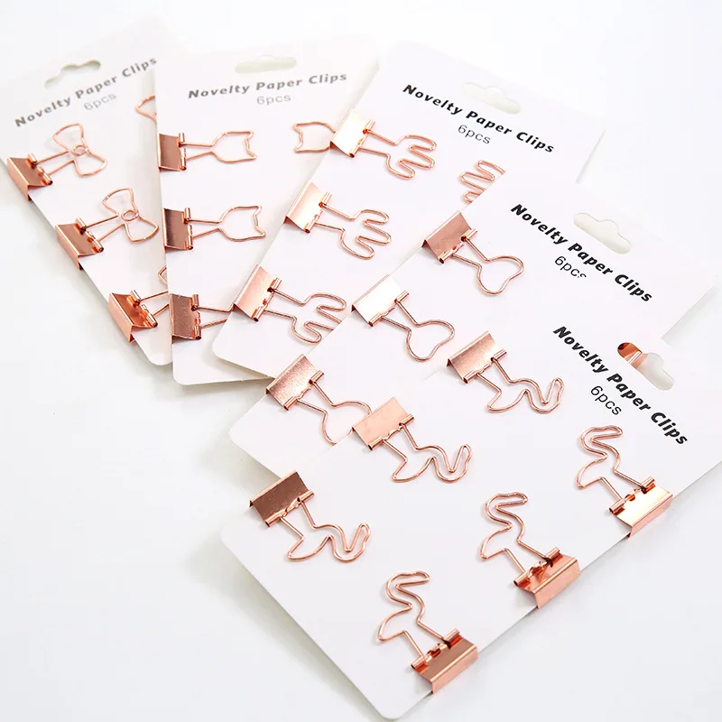 

6 шт. 19 мм Оригинальные металлические фото офисные клипсы прищепки для записей бумаги для заметок канцелярские принадлежности Рождественск...