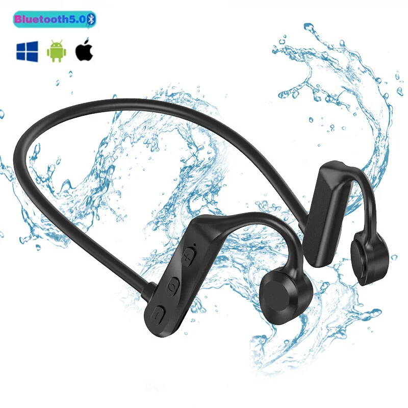 

Bone Conduction Headphones Bluetooth Wireless Waterproof Comfortable Wear Open Ear Hook Light Weight Not In-ear Sports Earphones