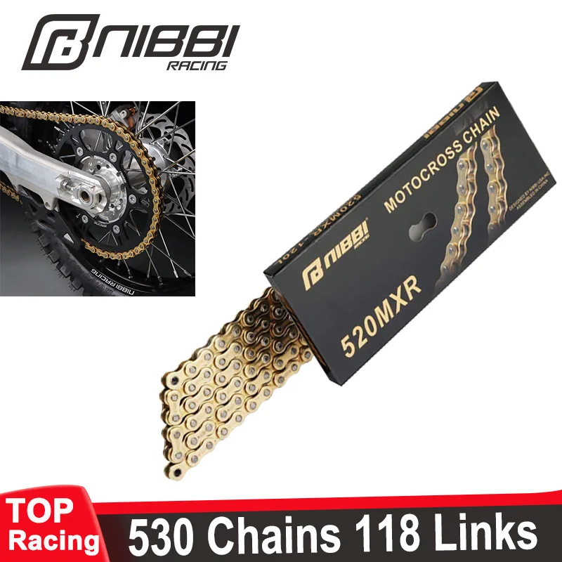 Цепь NIBBI для мотоцикла 520MXR 118 звеньев приводная цепь двигателя 50cc 70cc 90cc 110cc 125cc gy6