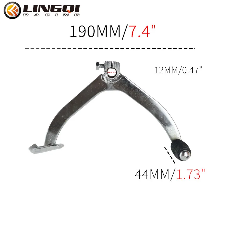 Универсальный металлический рычаг переключения передач LINGQI, переключатель передач для 50 куб. См, 70 куб. См, 90 куб. См, 110 куб. См, 125 куб. См, подходит для квадроциклов, гоночных велосипедов