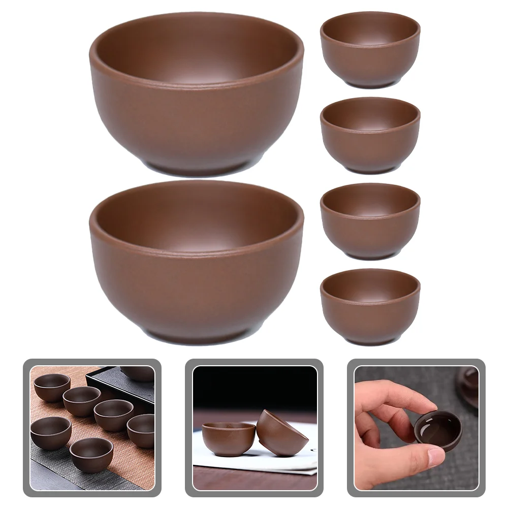 

6 Pcs Asian Tea Cups Gift Tea Set Chinese Kung Fu Teacup Water Drinking Cup China Tea Cup Concentrate Tasting Cup Small Tea Cup