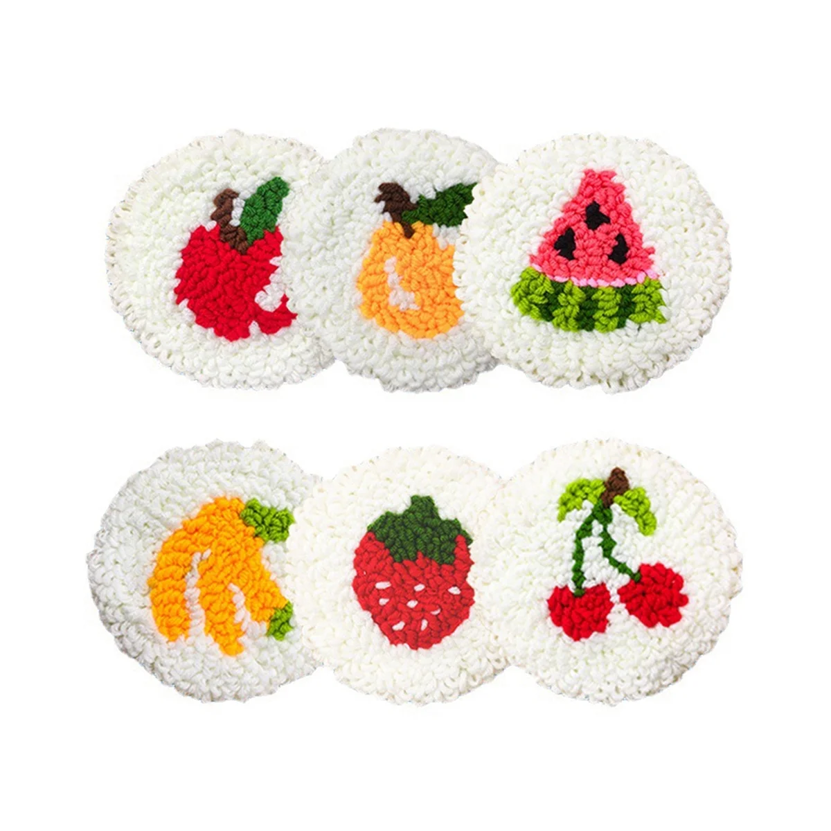 

Punch Needle Coaster Kit Easy Punch Needle Coasters Kits for Adults Beginners 6 Pattern Tufted