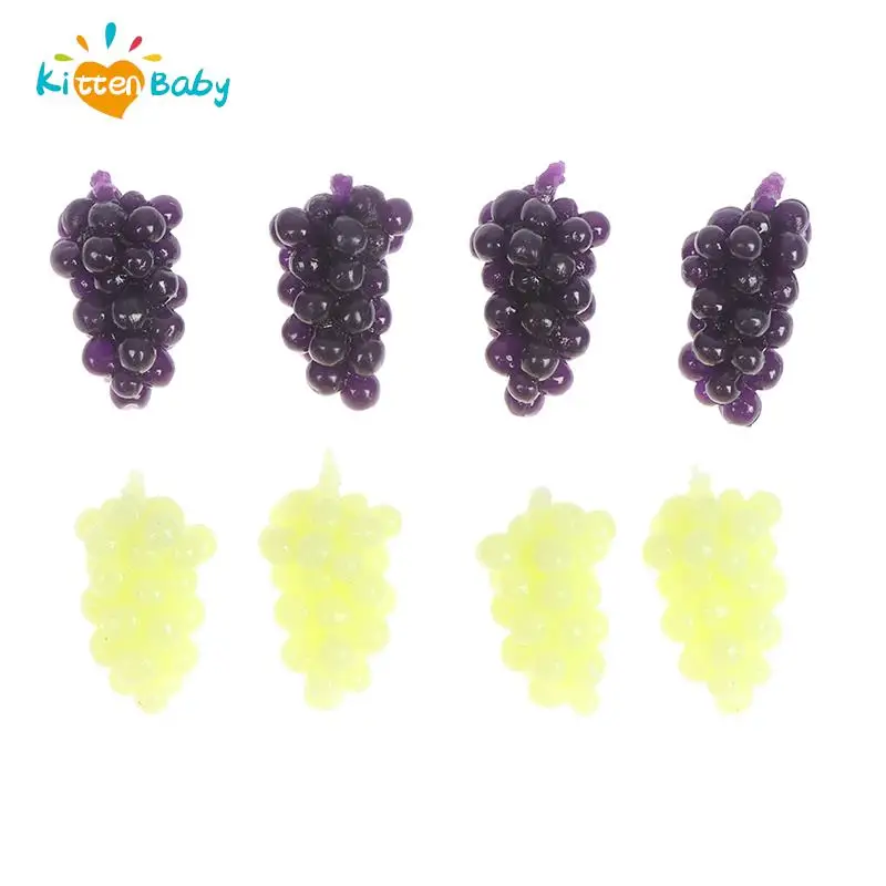 

Miniature Dollhouse Fruit Mini Grape/Orange/Watermelon/Cucumber Pretend Play Food for Doll House Kitchen Accessories