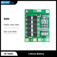 3s 40a bms 11 1v 12 6v 18650 lithium battery protection board with balanced version for drill 40a current motorcycle battery