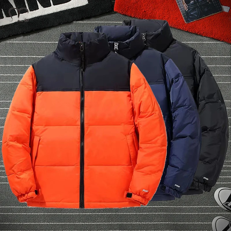 

Men Down Coats Winter Thick Casual Overcoat Mens Jacket Warm Stand Collar Windbreaker 2022 4XL Zipper Windproof Business Hombre