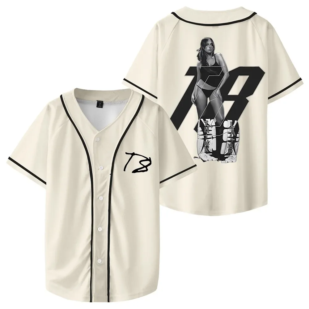 Tate McRae Think Later Tour T8 Джерси Бейсбольная куртка Рубашки с короткими рукавами Мужчины