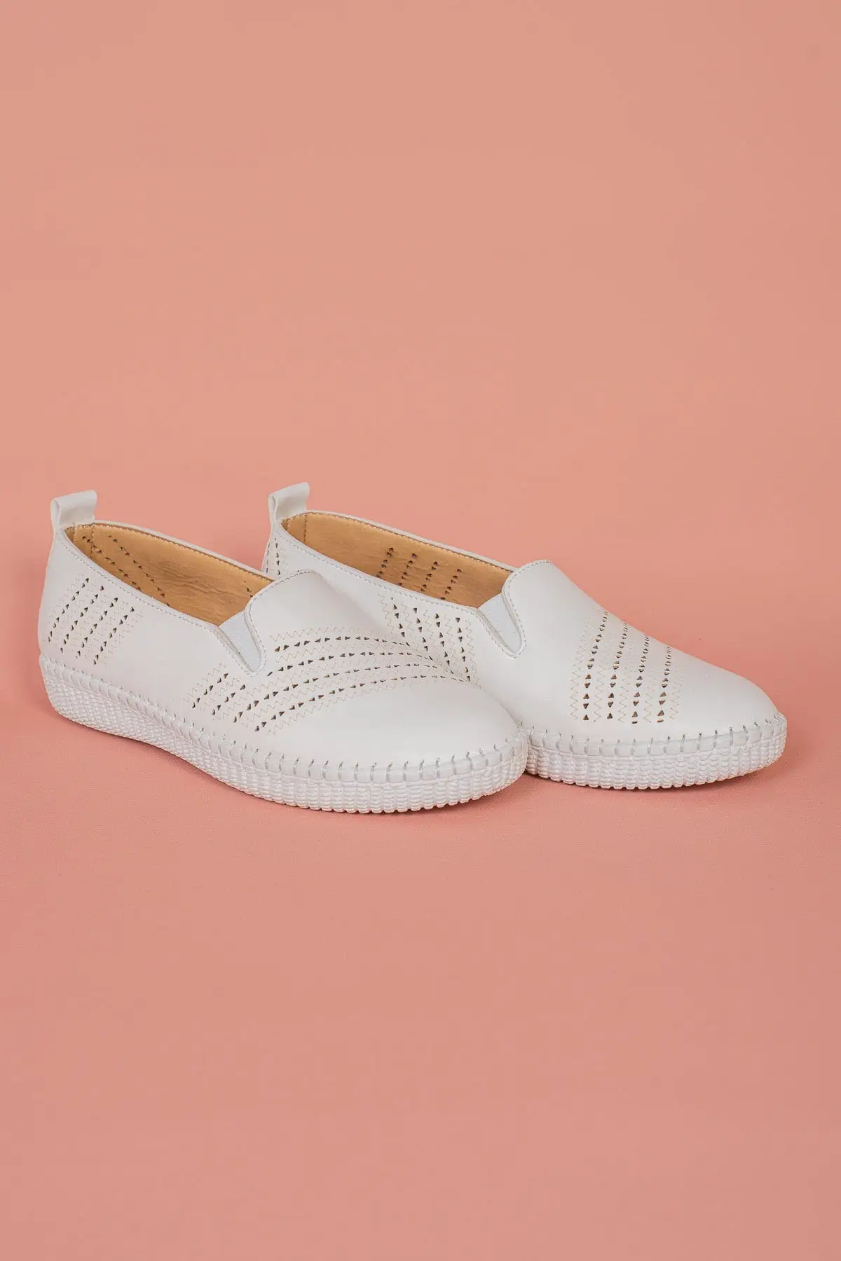 

Women Flats Shoes orthopedic Sole Stitched Saddle Flat Laceless White Summer Daily Fashion Flats Casual Shoes