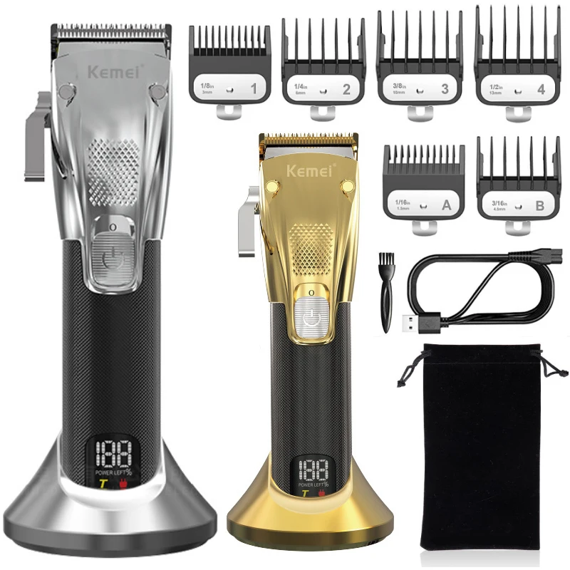 

Original Kemei adjustable hair clipper electric hair clipper professional LCD display hair clipper beard hair clipper rechargeab