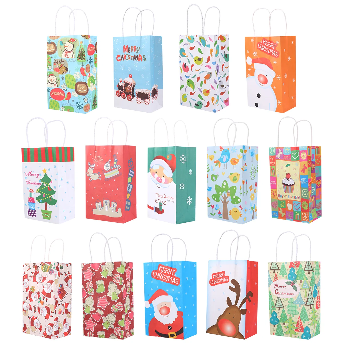 

14Pcs Christmas Gift Handbag Useful Convenient Longlasting Helpful Premium Kraft for Men Gift Christmas