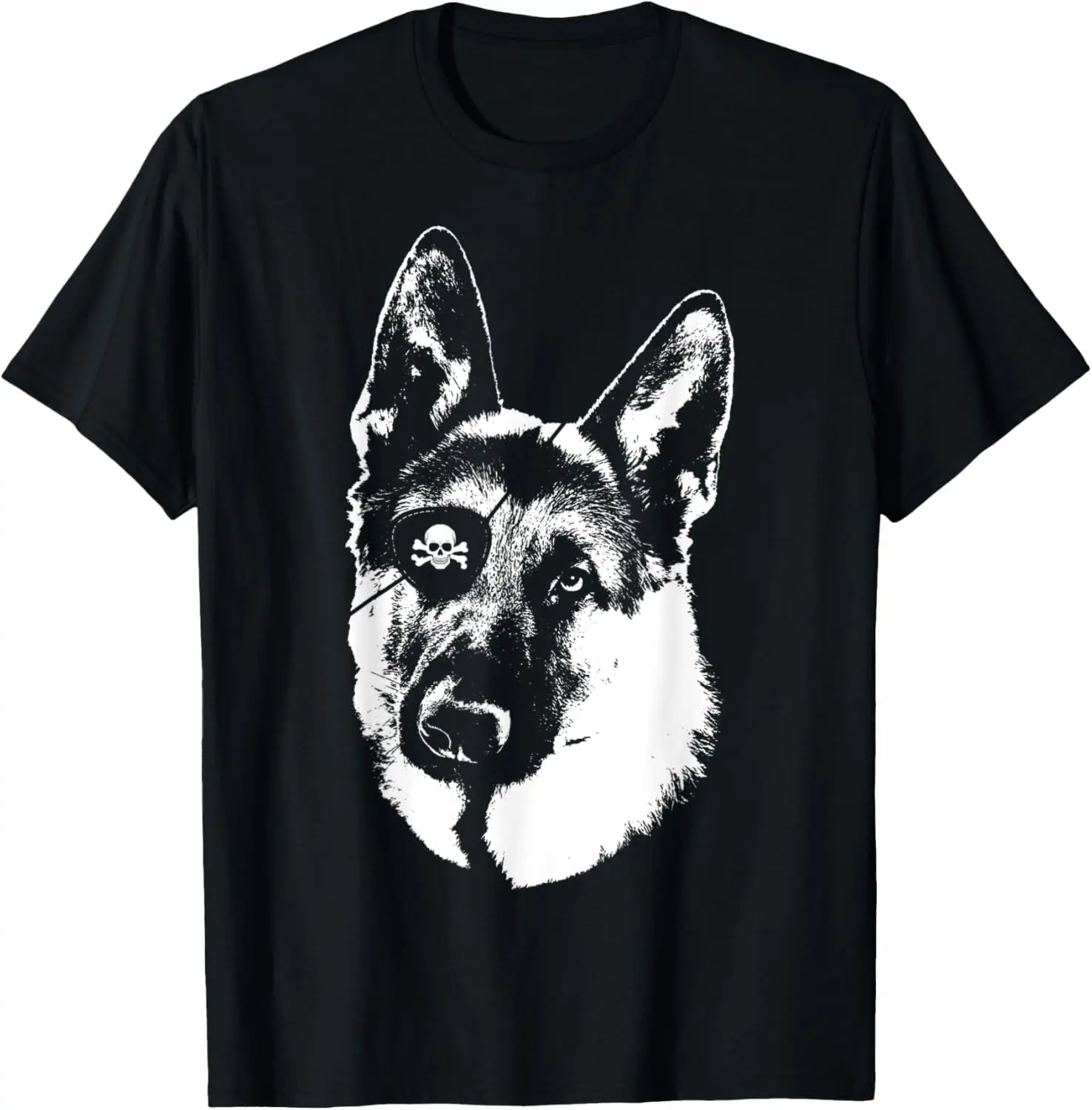 Пиратская немецкая рубашка с повязкой на глаз и черепом забавная футболка