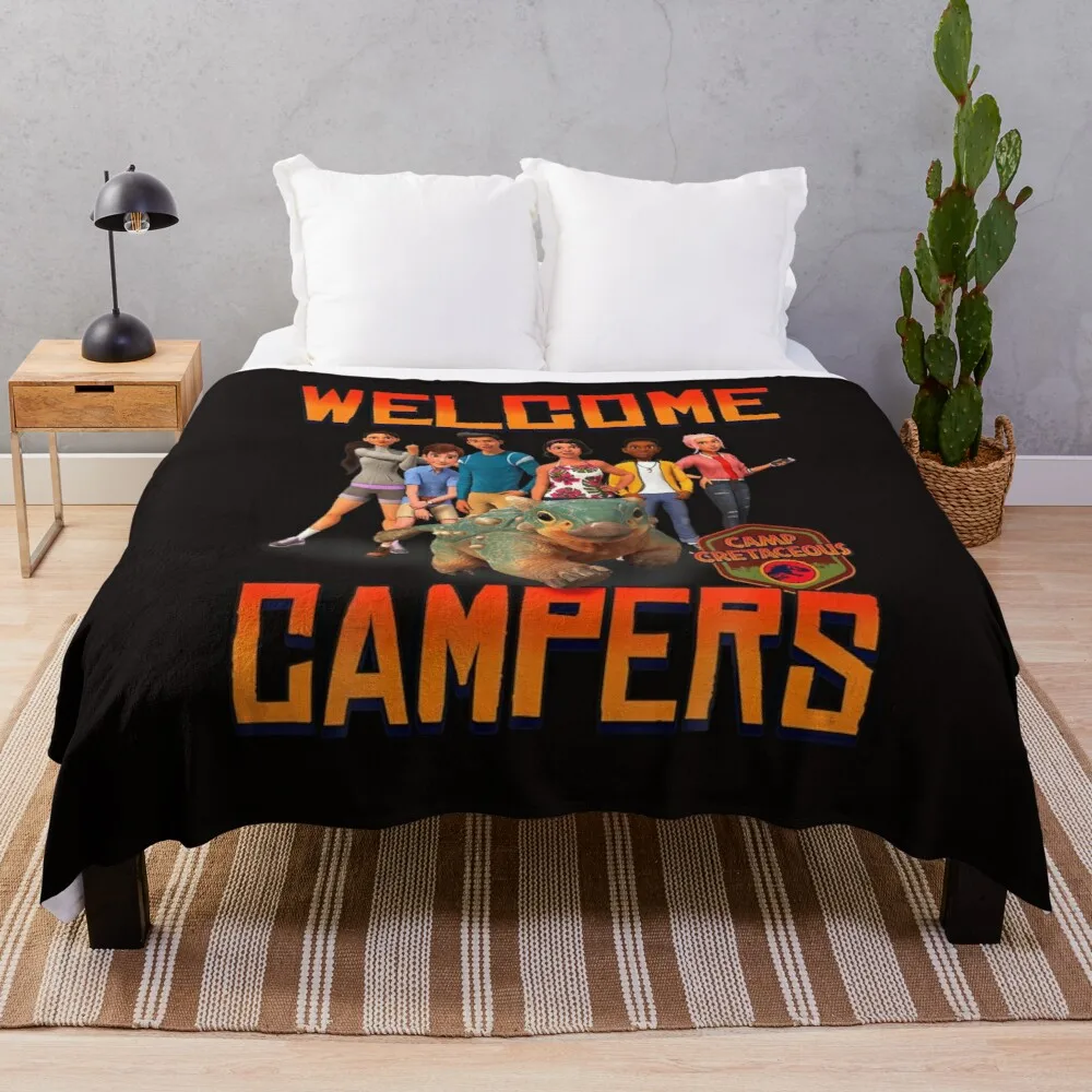 

Jurassic World Camp Cretaceous Welcome Campers Group T Shirt Throw Blanket sofas