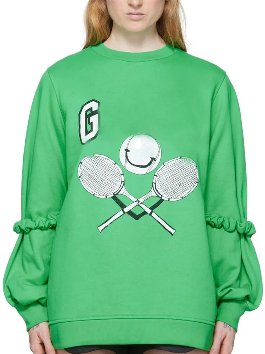 

Letter Print Hoodies Ladies Summer Long Sleeve Hooded Cotton Pullovers 2022 Casual Cosy Hipster Vintage Sweatshirts Tops Women