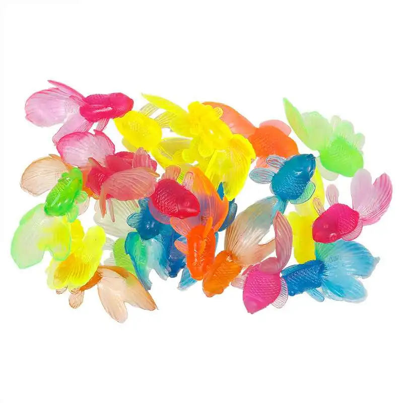 10 шт./компл. детские мягкие резиновые золотые рыбки Детские Игрушки для ванны