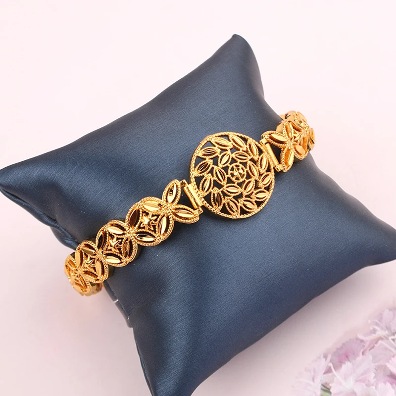 Женский браслет с покрытием 24-каратным золотом Арабская и Дубайская Свадебная