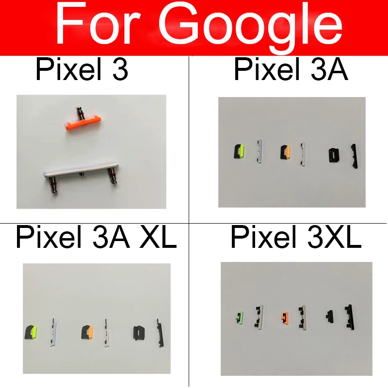 Боковая кнопка питания и громкости для Google Pixel 3 3XL 3A 3AXL Power запасные части - купить