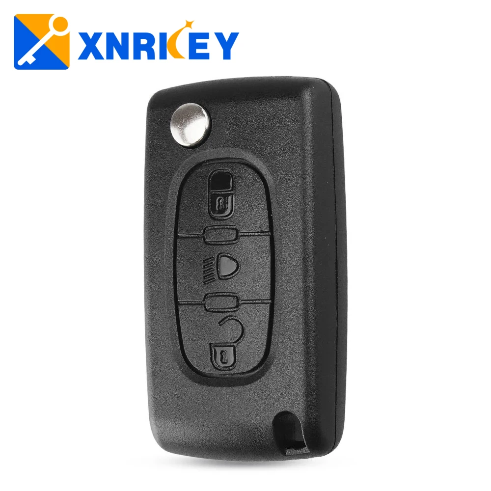 

XNRKEY 3 Buttons Flip Folding Remote Fob Car Key Shell Cover For Citroen C2 C3 C4 C5 C6 C8 XSARA Key Case VA2/HU83 Blade 536/523