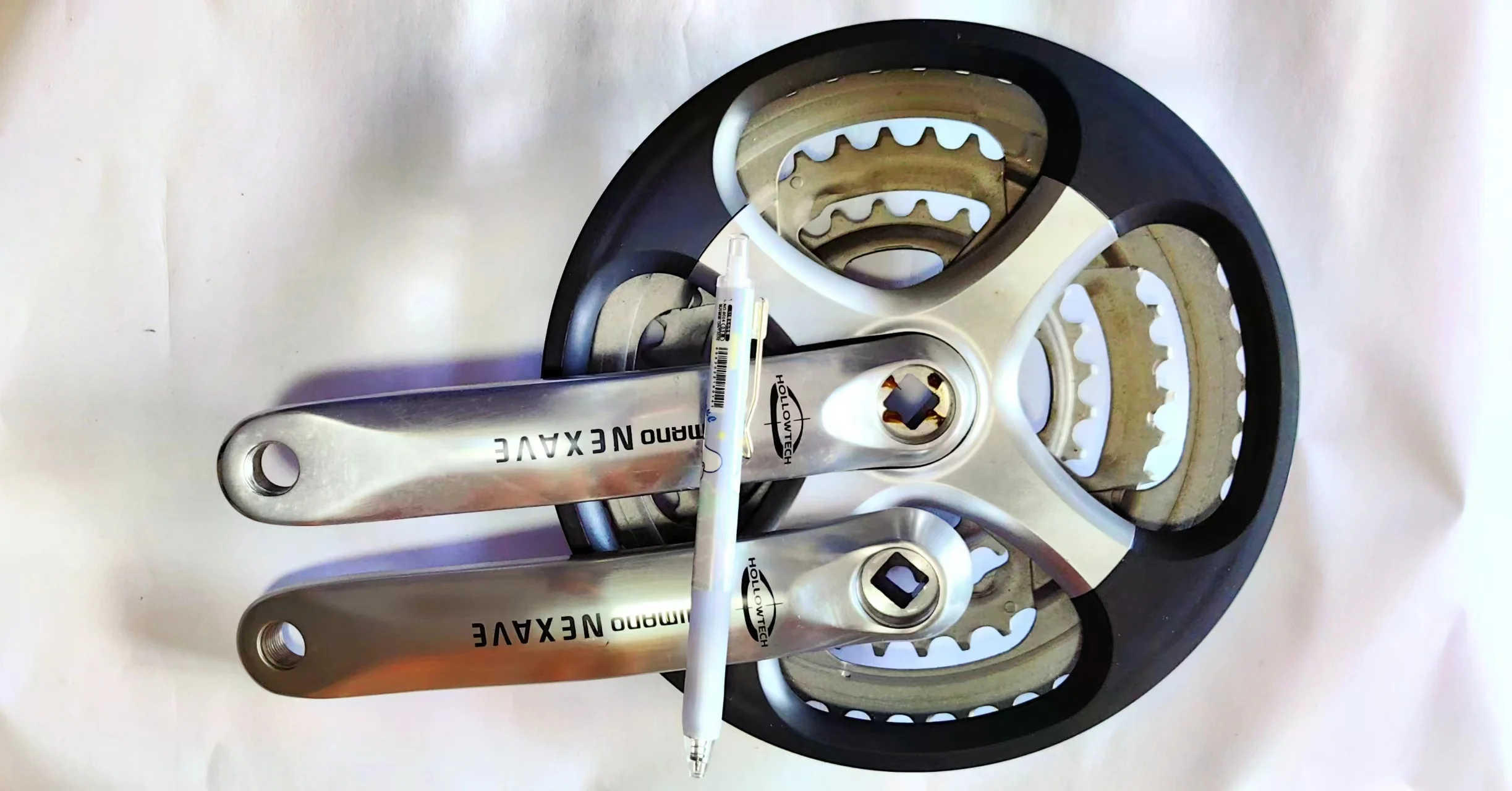 Тройная звезда для велосипеда Shimano NEXAVE FC-T411 8 speed 9 MTB 48T/38T/28T