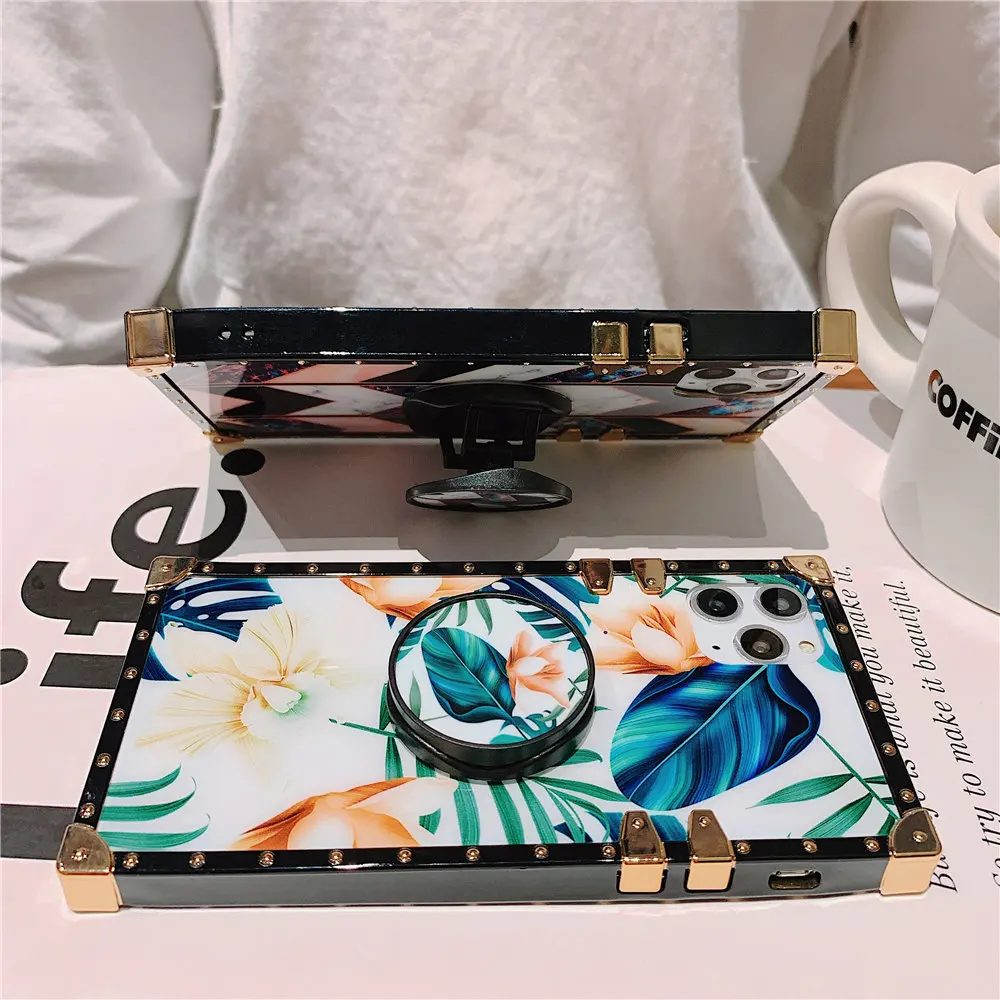 Роскошный квадратный чехол с мраморным камнем для телефона Samsung Galaxy S22 S21 S20 Note 20