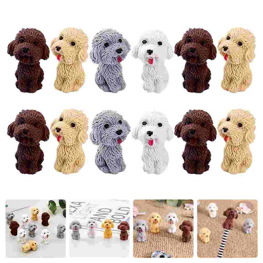 

24 PCS Mini Animal Figurines Puppy Eraser School Novelty Creative Dog Cartoon Trendy Erasing Tool Students Shaped Toddler