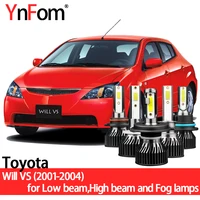 ynfom toyota special led headlight bulbs kit for will vs e12 2001 2004 low beamhigh beamfog lampcar accessories