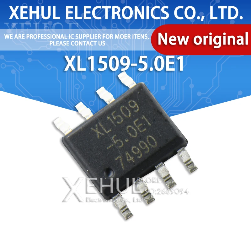 

10-100PCS XL1509-3.3E1 XL1509-5.0E1 XL1509-12E1 5.0/ADJ/12 E1 XL1509-ADJ E1 5/12V SMD SOP-8 voltage regulator and step-down chip