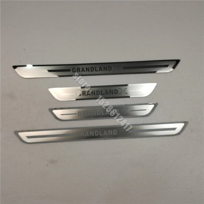 

for Vauxhall Opel Grandland X Stainless Steel Door Sill Scuff Plate Guards Threshold Pedal Styling Trim Car Styling H