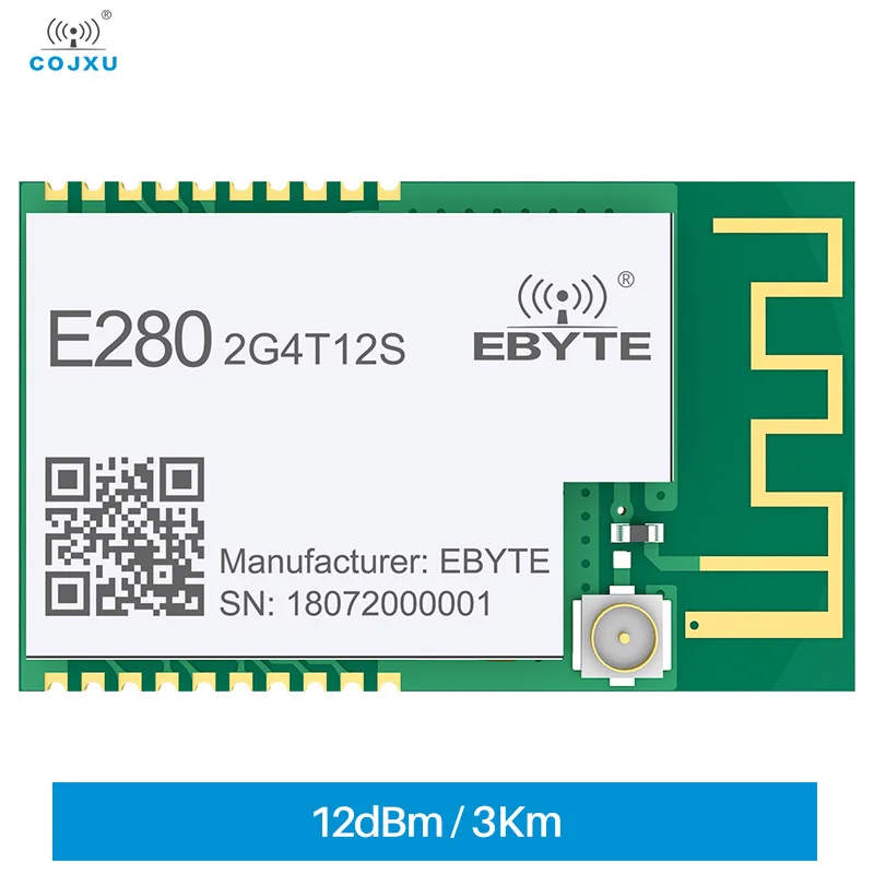 

Беспроводной модуль COJXU SX1280 2,4G LoRa 12 дБм RF UART поддержка LoRa, FLRC и GFSK на большие расстояния 3 км