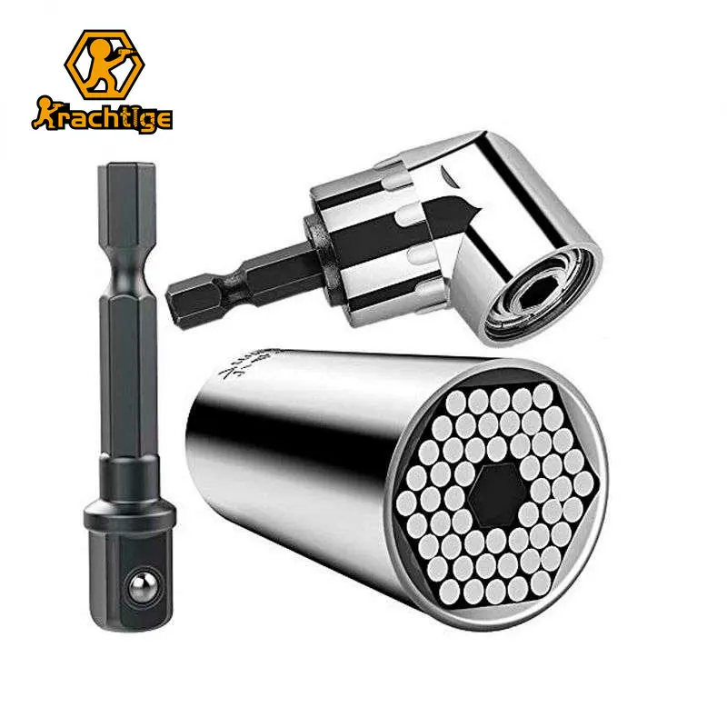 Krachtige  3Pcs 105 Degree Right Angle Driver Extension Power Drill Tools & Universal Socket Ratchet Wrench Power Drill Adapter